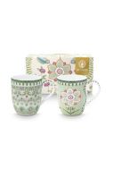 Pip Studio Lily & Lotus Beker Klein 145 ml Light Green - set van 2