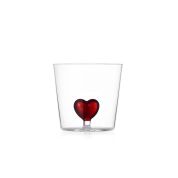 Ichendorf Milano Cuore Waterglas Red Heart - set van 2 