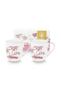 Pip Studio Jolie Dots Gold Beker Klein 145 ml Pink - set van 2 