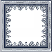 Gien Les Dépareillées Bleu Tafelkleed 170x170 cm
