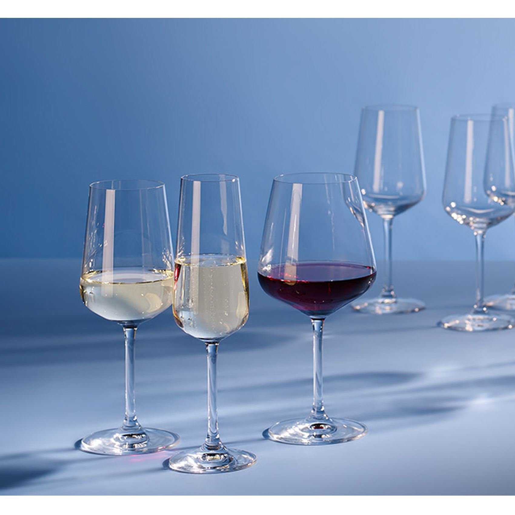 Aanhankelijk veelbelovend Spotlijster Actie: Villeroy & Boch Ovid wijn-, water- en champagneglazen